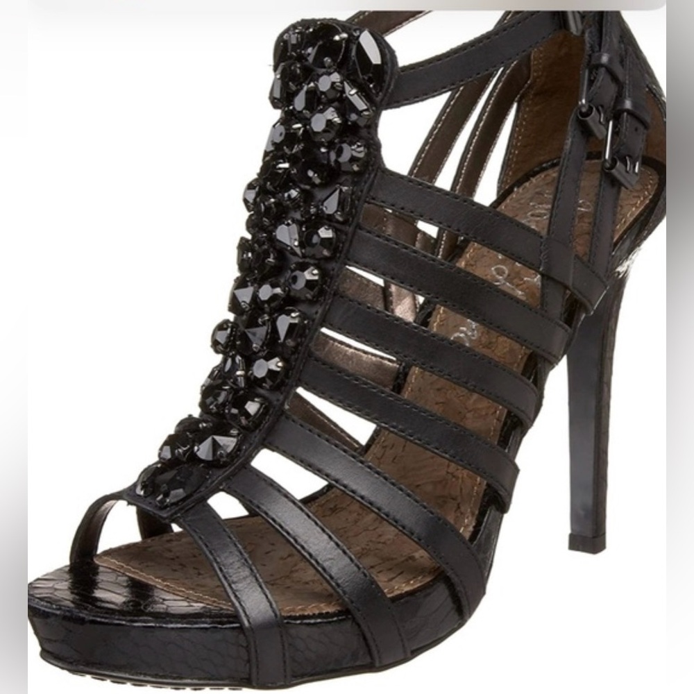 Sam Edelman Quintessa Black Strappy Heels